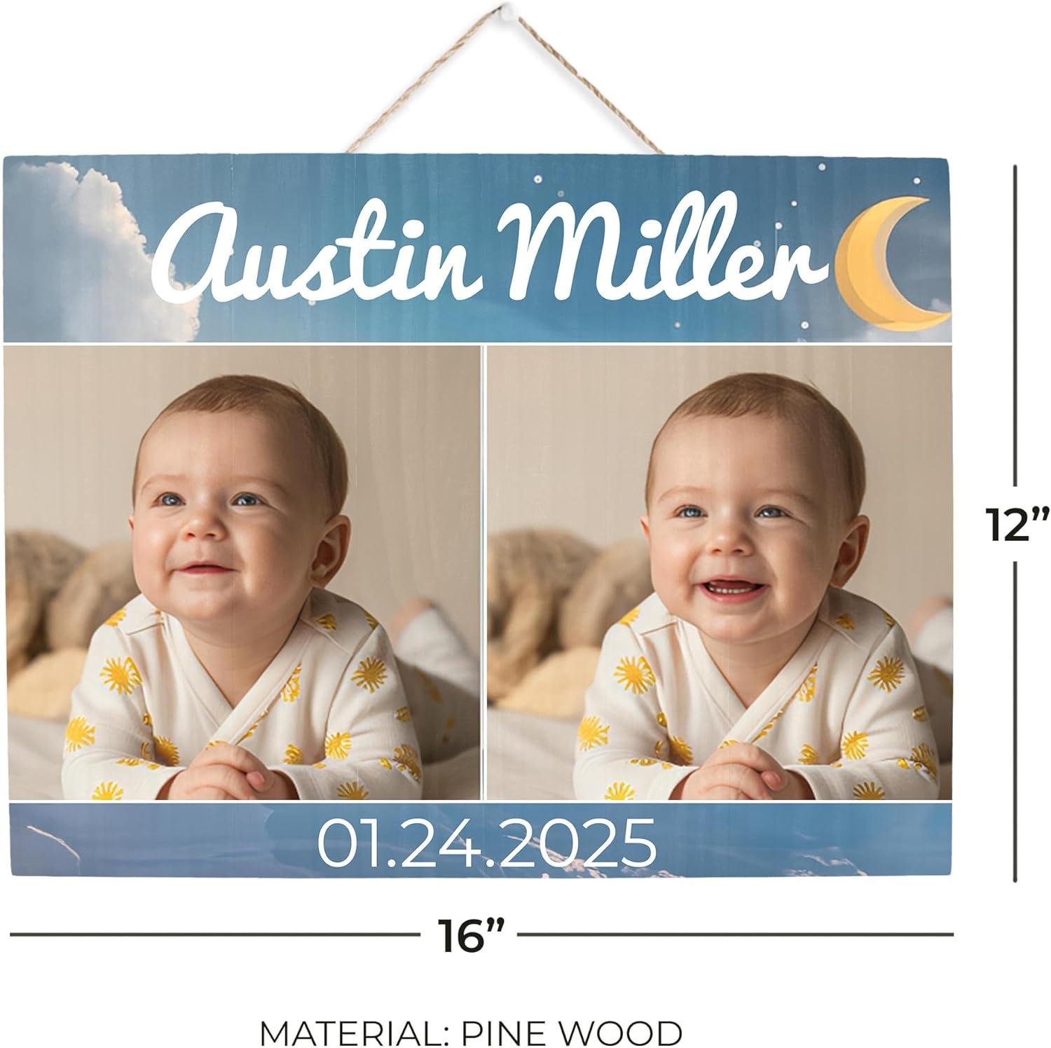 We Adore This Rustic Wooden nursery Keepsake Art