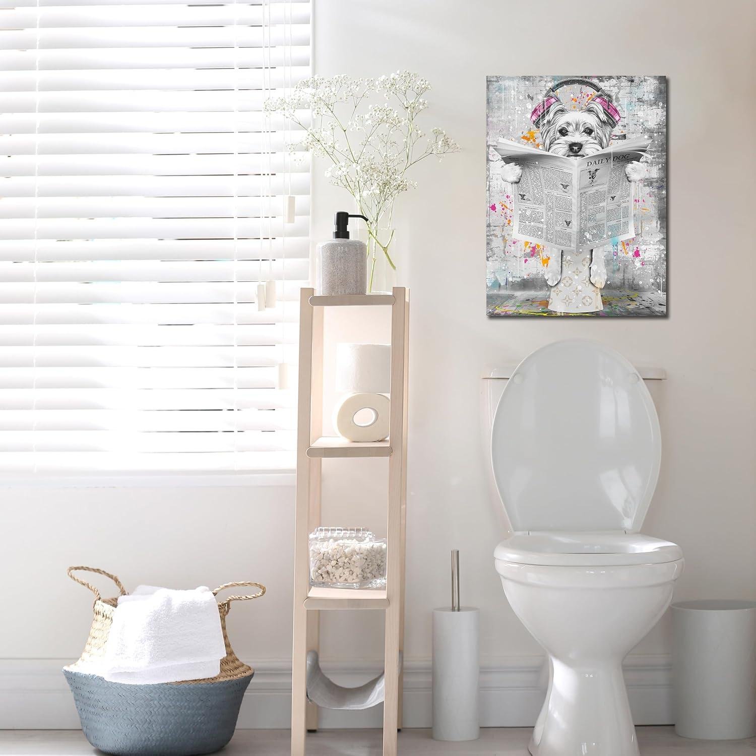 We Review: ENTANUB's Hilarious dog Bathroom⁤ Canvas Art