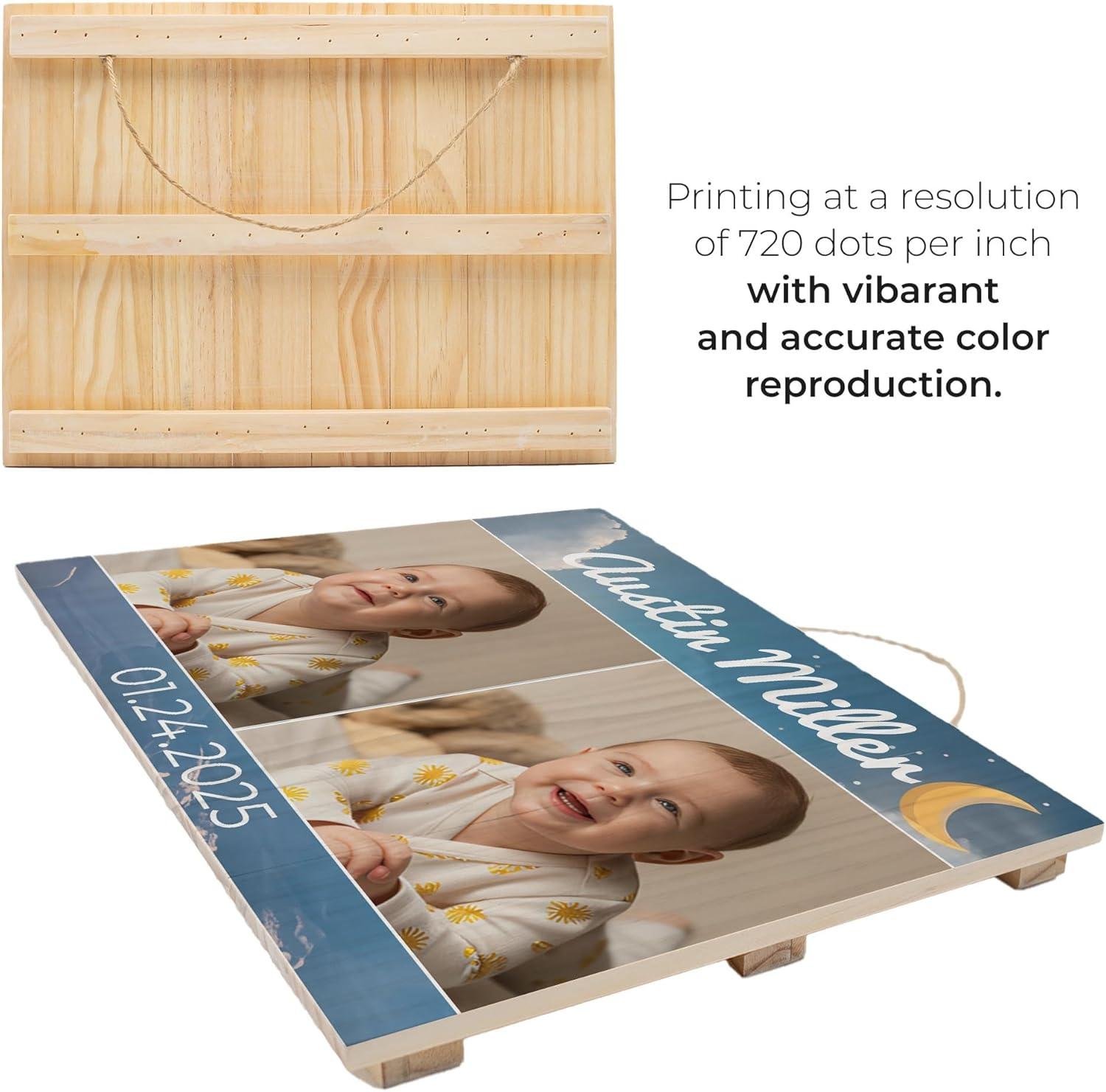 We Adore This Rustic Wooden⁤ Nursery ⁣Keepsake Art