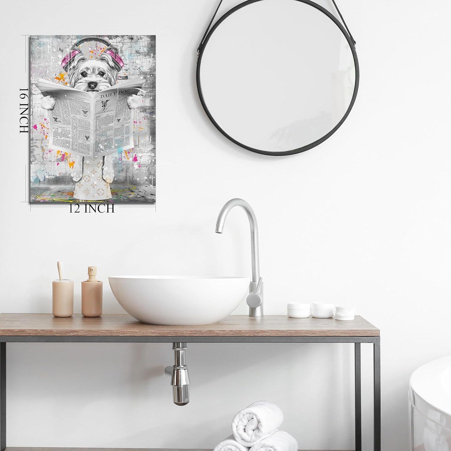 We Review: ENTANUB's⁢ Hilarious dog Bathroom Canvas Art