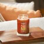 Yankee Candle Autumn Leaves 22oz Jar - Long Lasting Fall Scented Candle, Over 110 Hours Burn Time - Image 3