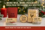 Farm Raised Candles - 5-Pack Christmas Soy Wax Melts | Holiday Variety (16 oz) - Fresh Cut Pine, Sugar Cookies, Apple Cinnamon - Image 2