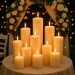 Ivory Pillar Candles Set - 12 Pack Assorted Sizes (2.8x4, 6, 8 Inch) Unscented, Dripless & Smokeless for Home Decor, Emergencies & Holiday Dinners. - Image 8