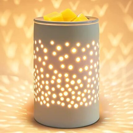 Bobolyn Ceramic Electric Wax Melt Warmer Candle Warmer Lamp Melt Wax Cube Melter Fragrance Warmer- Ideal Gift for Wedding, Spa and Aromatherapy