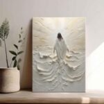 Abstract Jesus Walking on Water Canvas Art | Christian Spiritual Wall Decor | 16x24in Modern Religious Print for Living Room, Bedroom, Church - Image 3