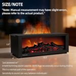 TMEHM Ultrasonic Humidifier & Essential Oil Diffuser with 7 Colors, Timer for Home & Office - Black (Large) - Image 2