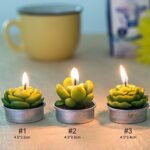 Handmade Cactus Tealight Candles - 12 Succulent Candles for Weddings, Parties & Home Decor - Image 7