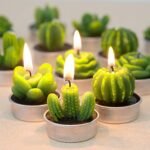 Handmade Cactus Tealight Candles - 12 Succulent Candles for Weddings, Parties & Home Decor - Image 4