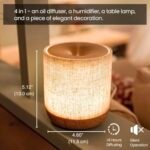 ZmarKraft 200ml Essential Oil Diffuser with Fabric Cover & Night Light | Ultrasonic Humidifier for Bedroom (Light Brown) - Image 3