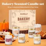 Bakery Candles Set: 6-Pack Fall & Winter Scented Soy Wax Jar Candles - Pumpkin Pie, Coffee Cake & more! - Image 8